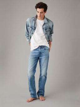 American Eagle - Men Blue Solid Regular Fit Casual Jeans