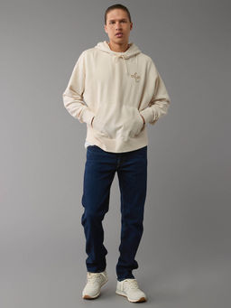 American Eagle - Men Navy Blue Solid Regular Fit Casual Jeans