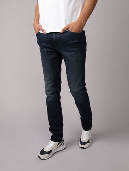 American Eagle - Men Navy Blue Solid Regular Fit Casual Jeans