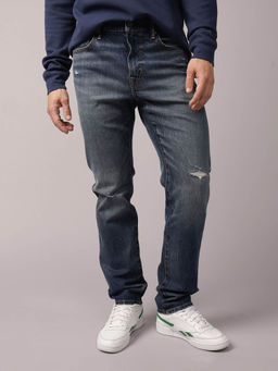 American Eagle - Men Blue Solid Regular Fit Casual Jeans