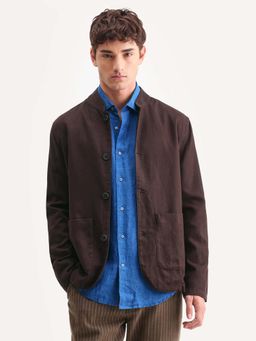 Rare Rabbit - Men Brown Solid Coat
