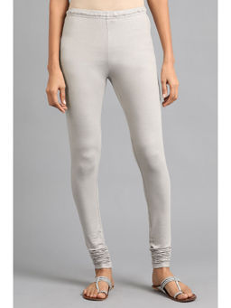 W - Silver Solid Churidar