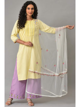 W - White Solid Dupatta