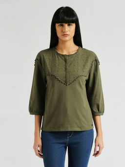 Pepe Jeans - Harper Lace Detail Shirt Top