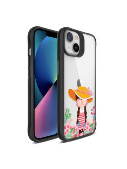 DailyObjects - Flower Nerd Black Hybrid Clear Case Cover for iPhone 13 Mini 5.4 inch