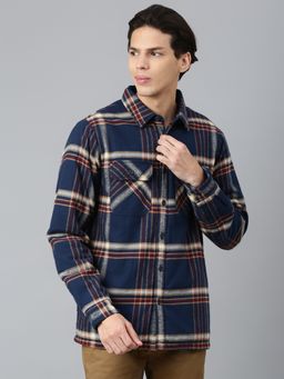 WOODLAND - Checks Casual Shirt Blue