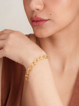 Palmonas - 925 Sterling Silver Buckle Link Signature Bracelet for Womens