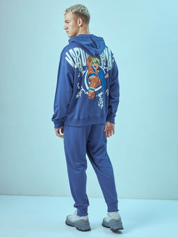 Bewakoof - Men's Skipper Blue Naruto Graphic Printed Oversized Co-ordinates