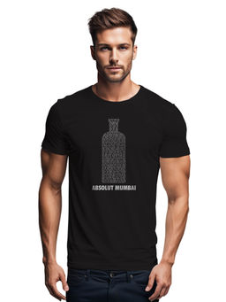 Tantra - Black Round Neck Printed T-Shirt