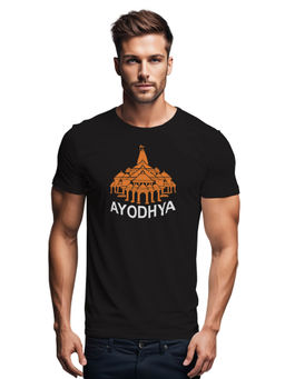 Tantra - Black Round Neck Printed T-Shirt