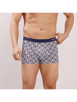 MERCAZE - Navy Blue Men Ultra Stretch Comfort Microfiber Nylon Spandex Trunk