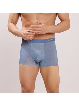 MERCAZE - Blue Men Ultra Stretch Comfort Microfiber Nylon Spandex Classic Trunk