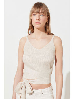 Trendyol - Stone Tie Light Vest Knit