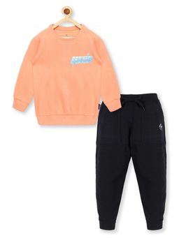 KiddoPanti - Multi-Color Printed Regular Sweatshirt and Joggers