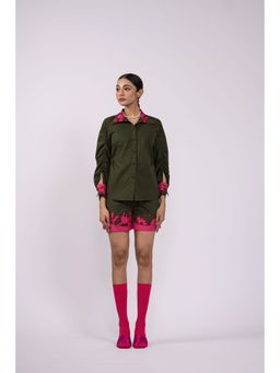 The Dramebaaz Company - Aloha Synch Shorts with Shirt (Set of 2)