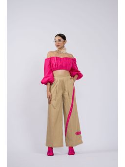 The Dramebaaz Company - Poppy Off Shoulder Crop Top with Pant (Set of 2)