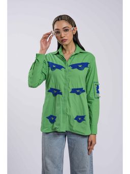 The Dramebaaz Company - Leah Oversized Green Shirt