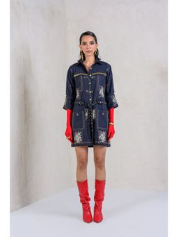 The Dramebaaz Company - Midnight Charm Shirts Dress with Belt (Set of 2)