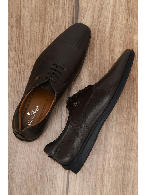 Buy Louis Philippe Dark Brown Lace Up Shoes Online