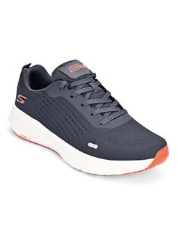 SKECHERS - Mens GO RUN PURE Charcoal Orange Running Shoes