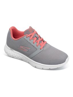 SKECHERS - Womens GO RUN 400 Grey Pink Running Shoes