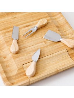Premsons - Cheese Board Knife and Board Slate For Décor and Cutting Along with Chalk
