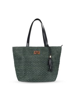 Avake - Green Lightweight Raffia Leather Vegan Tote Bag