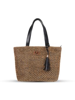 Avake - Beige Lightweight Raffia Leather Vegan Tote Bag