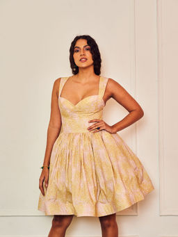 TheRealB - Fashion Ballet Mini Bustier Multi-color Bell Mini Dress