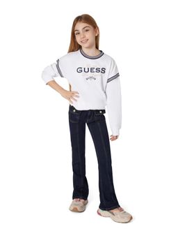 Guess - Girls Pure White Printed Regular Fit T-Shirt