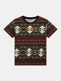 Guess - Boys Multicolour Printed Regular Fit T-Shirt