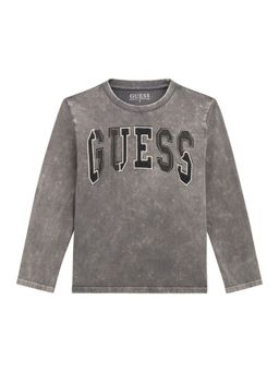 Guess - Boys Grey Typography Regular Fit T-Shirt