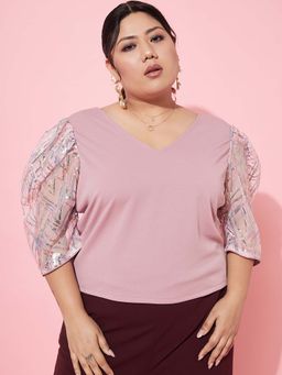 AAREIN - Ample Plus Size V-Neck Casual Top