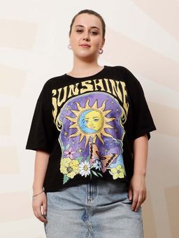 AAREIN - Ample Floral Print Cotton T-Shirt