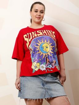 AAREIN - Ample Cotton Ethnic Motifs Printed T-Shirt