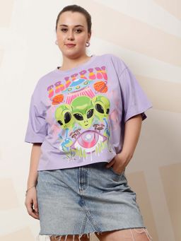 AAREIN - Ample Floral Print Cotton Boxy T-Shirt