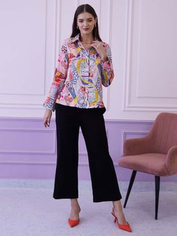AAREIN - Women Multicolor Printed Collar Shirt
