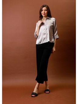 AAREIN - Women Grey Immutable Solid Shirt