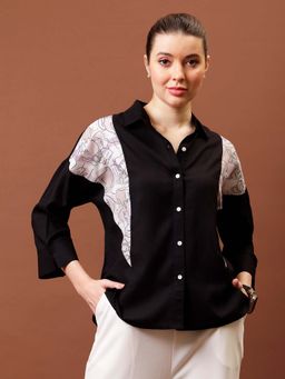 AAREIN - Immutable Printed Applique Cotton Shirt