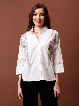 AAREIN - Immutable Applique Printed Cotton Shirt