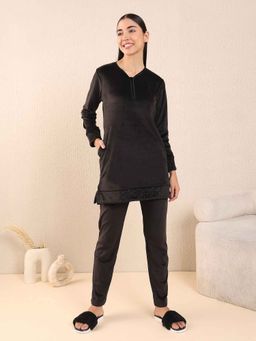 Sweet Dreams - Women Solid Kurti with Pyjama (Set of 2)