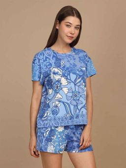 Sweet Dreams - Women Printed T-Shirt with Shorts (Set of 2)