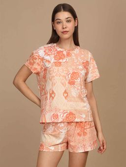 Sweet Dreams - Women Printed T-Shirt with Shorts (Set of 2)