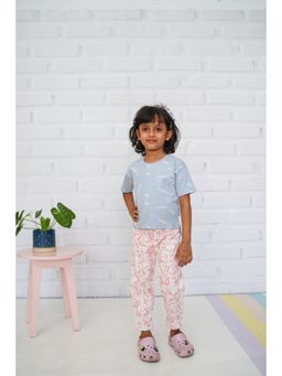 ZACH & KIKI - Blue Fog Printed T-Shirt