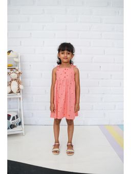 ZACH & KIKI - Tie Up Dress with All Over Print