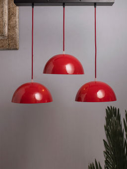 Homesake - Linear Cluster Red Pendant Hanging Light