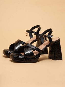 ERIDANI - Audra Black Block Heels