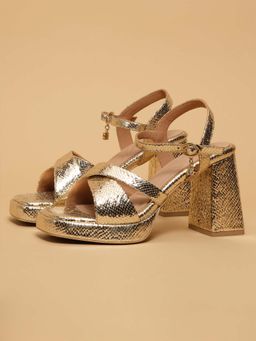 ERIDANI - Audra Gold Block Heels