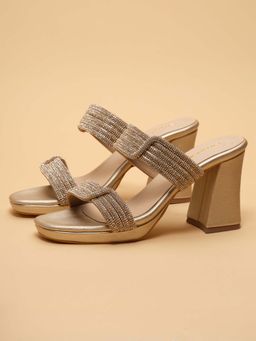 ERIDANI - Catherin Gold Embellished Heels