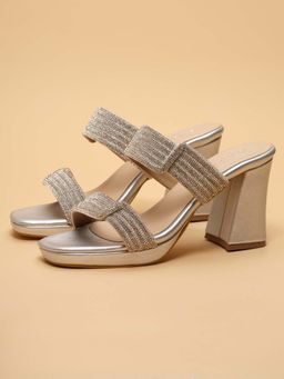 ERIDANI - Catherin Silver Embellished Heels